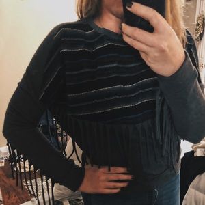 Zara striped sweatshirt